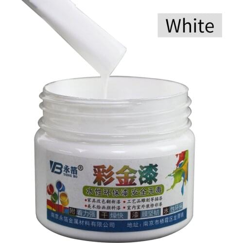 100 Grams of White Wood Paint, Water-based Paint, Acrylic, Waterproof, Non-fading, Used for Wall Coloring Crafts, Wooden Iron Do