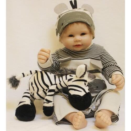 Sudoll About 22" Handmade Lifelike Newborn Baby Doll Reborn Full Soft Silicone Vinyl bath washable Christmas Gift