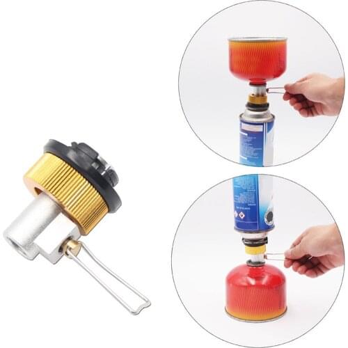 Copper Canister Gas Refill Adapter Flat Gas Tank Convertor Fill in Coupler