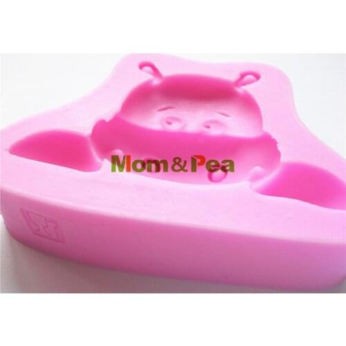 Mom&Pea 0163 Free Shipping Cattle Cow Shaped Silicone Mold Cake Decoration Fondant Cake 3D Mold Food Grade Silicone Mould