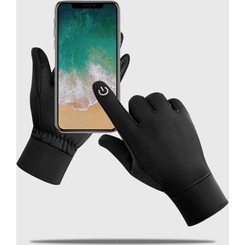 Mens Winter Warm Gloves With Anti-Slip Elastic Cuff Thermal Soft Lining Gloves Driving Thermo Handschoenen Сенсорные Перчатки