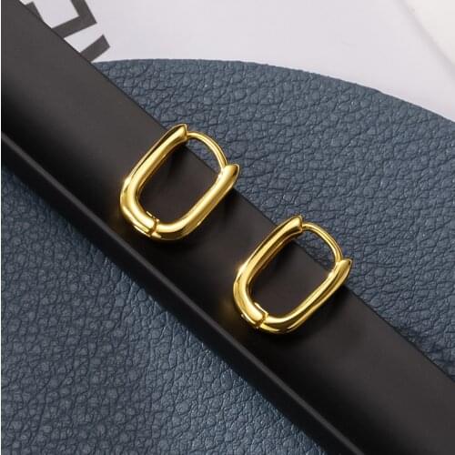 Prevent Allergy Gold Silver Color Earrings for Women Female 2020 Charm Trendy Jewelry Vintage Simple U Shaped Accessories Gifts