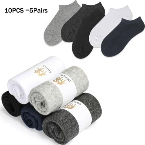 5Pairs Men Women Breathable Sports socks Summer Winter Cotton Socks Quick Drying Black White Boat Long Sock for Dropshipping