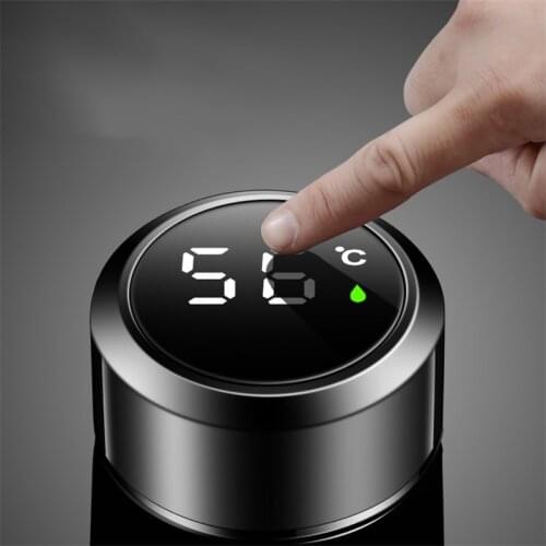 New 304 Stainless Steel Smart Insulation Cup Male and Female Portable Student Minimalist Water Cup Bottle in-Car Thermos