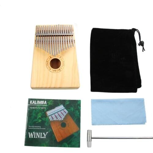 New arrival 17 Keys Pine Wood Kalimba Finger Piano Thumb Mbira Musical Instrument for Music Tyro Children Birthday Gift