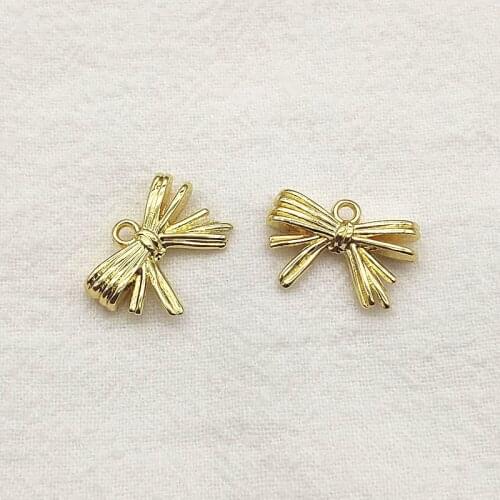 New Arrival! 18x12mm 100pcs Zinc Alloy Bows Charm For Handmade Necklace Bracelet Earring DIY Parts Jewelry Findings & Components