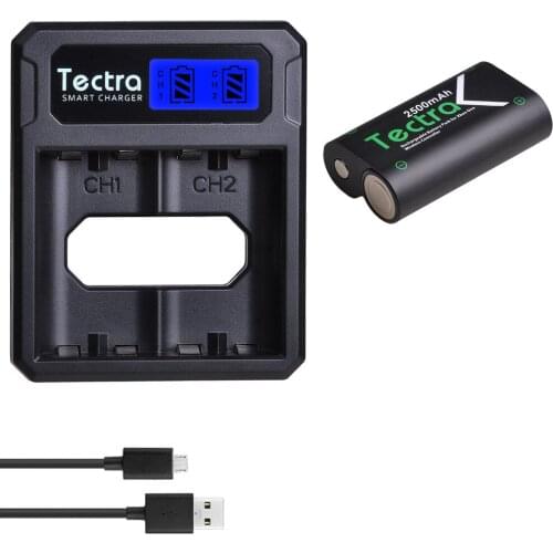 2500mAh Rechargeable Battery for Xbox One / Xbox One S/Xbox One X/Xbox One Elite Wireless Controller Gamepad+LCD Dual Charger