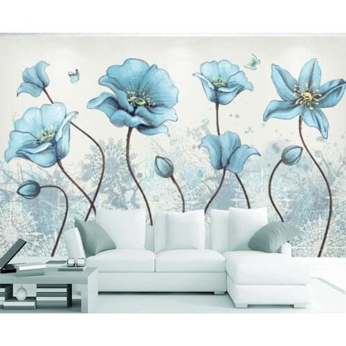 Custom photo mural 3d wallpaper European modern flower butterfly bird home decor living room wallpaper for walls 3 d in rolls