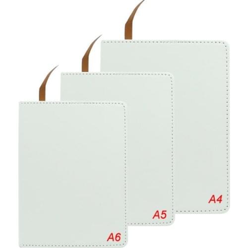 Blank Sublimation Notepads A4/A5/A6 Sublimation PU-Leather Cover Soft Surface Notebook Hot transfer Printing Blank DIY Gifts