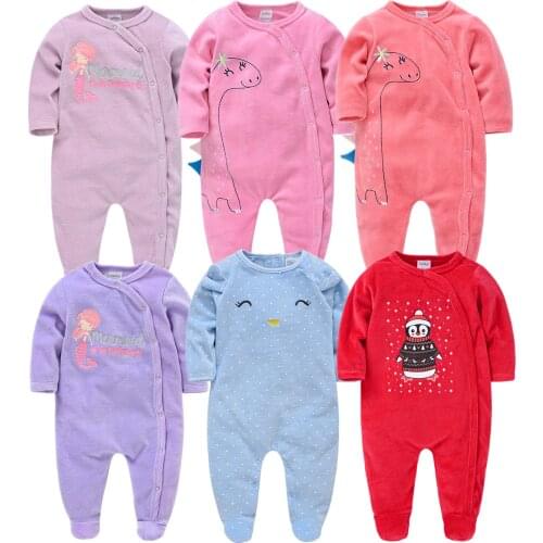 Roupas Bebe De Unisex Newborn Baby Rompers Pjiama Infant Onesies Velvet Warm Jumpsuit Baby Boys Overalls Toddler Girls Clothing