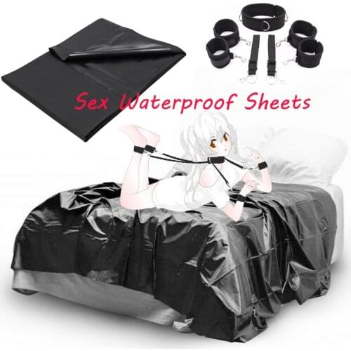 Sex Product Sex Black Waterproof Bedding Sheet Bdsm Bondage Open Leg Belt Couple Massage flirt Climax Bed Passion Supplies Tools