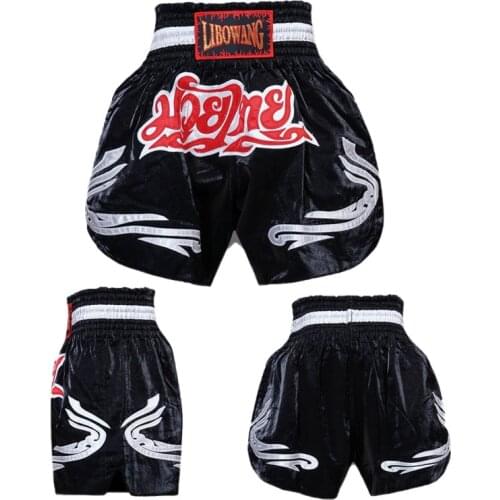Muay Thai Shorts Mma Sanda Suit Training Sports Fitness Fighting Embroidered Shorts Boxing Pants Men Fight Grappling Sportswear