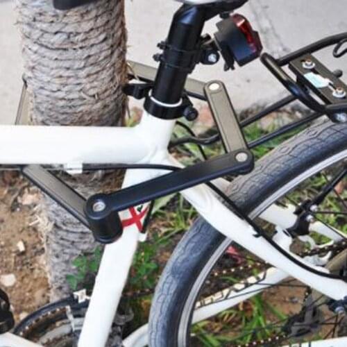 Folding Bicycle Cable Lock Steel Bike Security Anti-Theft Combination MTB Road