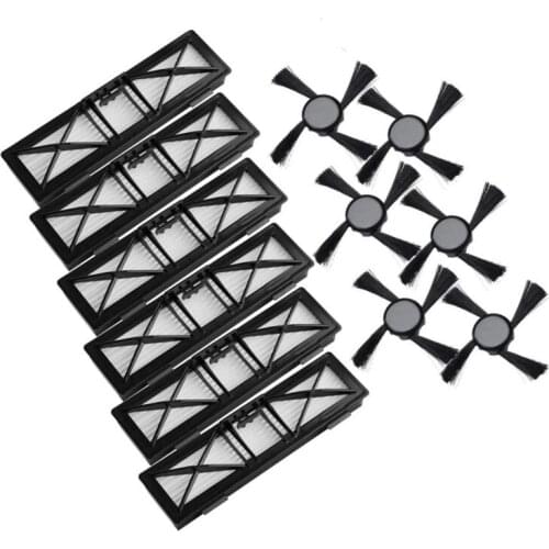 6* Hepa Filter + Side Brush *6 for Neato Botvac D Series D70 D75 D80 D85 Connected D3 D5 D7 Vacuum Cleaner Replacement Parts
