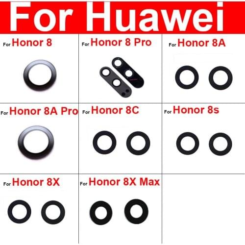 Rear Back Camera Glass Lens For Huawei Honor 8 8A 8s 8C 8X Max Pro Camera Glass Lens Glass + Sticker Replacement Repair