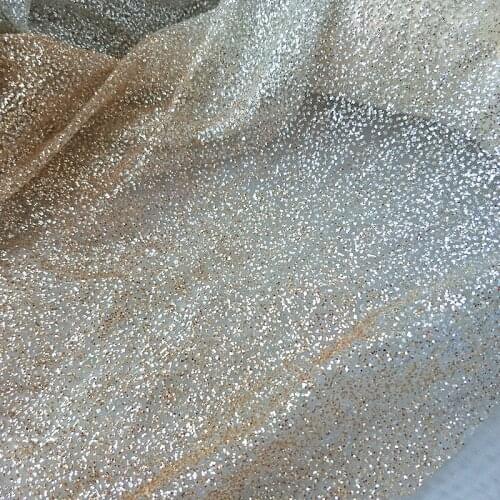 GLace 1M/lot 12 colour Gradient bronzed mesh sequin fabric for night dress wedding veil headwear accessories TX1379