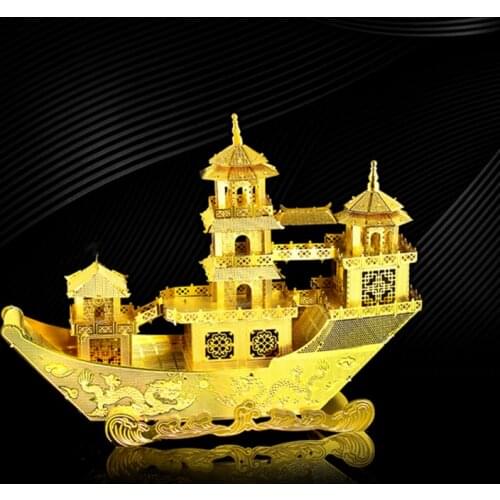 Iron Star C22208 3D Metal Jigsaw Puzzle Model Kit Vintage Ship Assembly Model Building Kits For Adults DIY 12x3.7x9.5CM