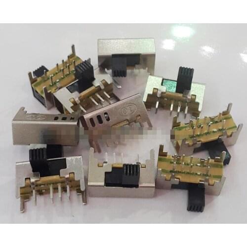 10Pcs x Panel PCB 8 Pin 3 Position 2P3T DP3T Slide Switch Side Knob 0.5A 50V DC SK23D08-G5 SK23D05