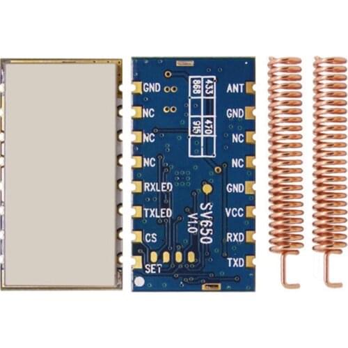 2PCS SV650-485-433 | RS485 Interface RSSI Function Bi-directional Wireless RF Data Communiation Transceiver Module &free Antenna