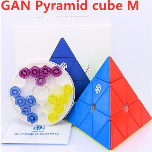 2020 GAN Pyramid M Magnetic 3x3x3 magic cube 3x3 speed Pyramid cube Enhanced Core Positioning Magnets cubo mgaico