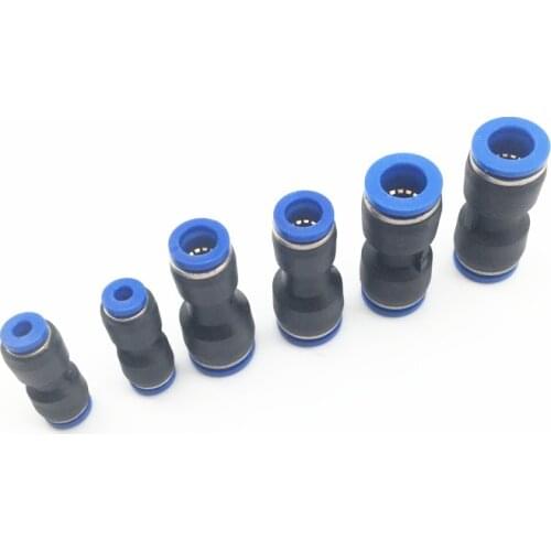 Pneumatic fittingPU4 PU6 PU8 PU10 PU12 PU14 PU16 Straight push in connectors air tube joint coupler PG6-4 8-6 10-8 PG10-6 PG8-4