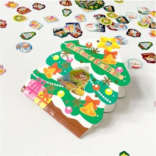 71 Pcs/Pack Lovely Cartoon Christmas Tree Sealflake Decorative Stickers Scrapbooking DIY Craft Stickers