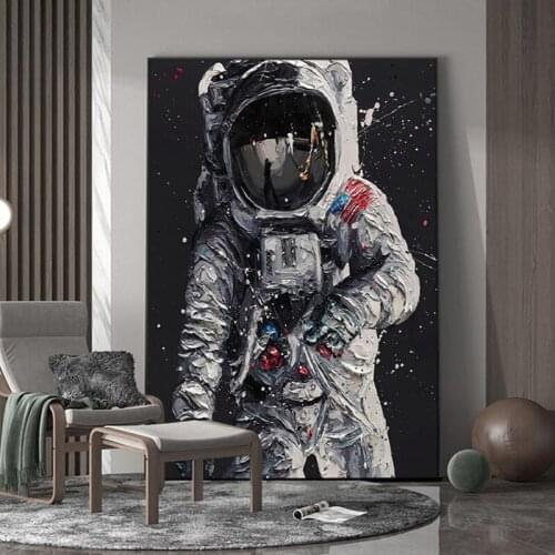 Astronaut Canvas Painting On the Wall Art Pictures For Living Room Posters and Prints Modern Home Decor Abstract Black and White