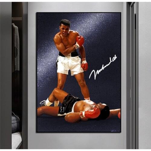 Boxing Champion Muhammad Ali Canvas Painting Modern Famous Boxer Inspirational Poster And Prints Wall Art Picture For Gym Decor