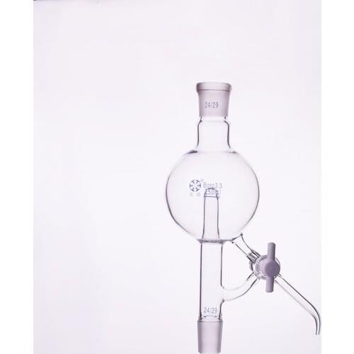 Solvent distillation head 250ml/300ml/500ml/1000ml/2000ml,With single neck 24/29,Solvent ball device,Single PTFE switch valve