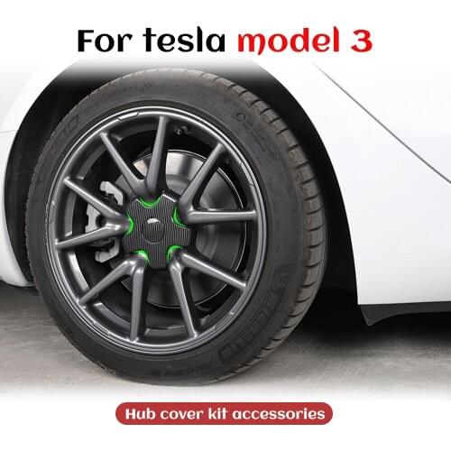 For Tesla Model 3 2017 2018 2019 2020 Car Wheel Nut Bolt Center Cover Caps Hub Screw Cap Protector Car Styling Decoration 4pcs