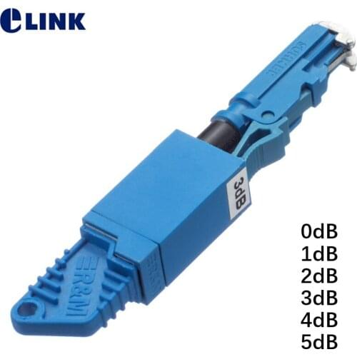 E2000 UPC FM attenuator fibra optica female to male attenuator 0db 1db 2db 3db 4db 5dB green ftth E2K optical connector ELINK
