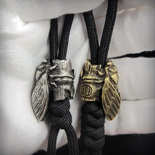 EDC Tibetan silver Brass Knife Beads A Pendant Paracord Outdoor DIY Decorations Tibetan silver Brass Camping Gear EDC Tools