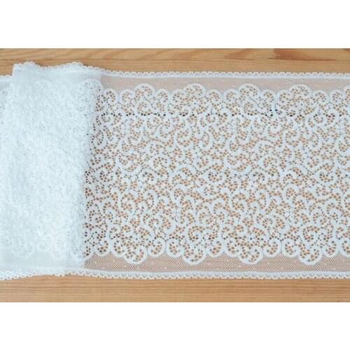 1 Meter Elastic Lace Trim For DIY Clothing Accessories Ivory Skin Pink Sewing Applique French Net Elastic Lace Fabric Trim