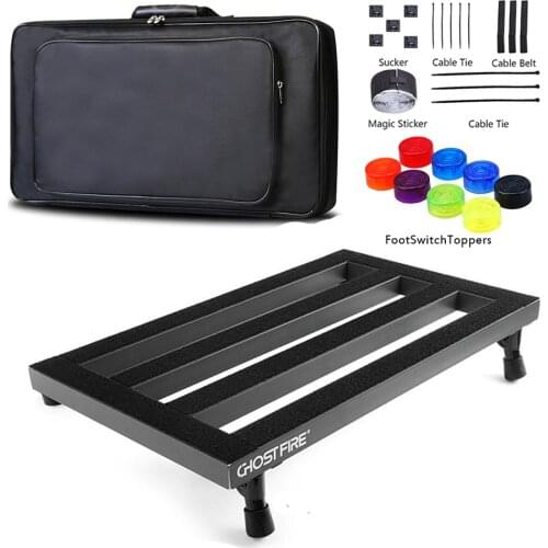 Guitar Pedal Board with Carry Bag Aluminum Alloy Lightweight Guitar Effect Pedalboard Accessories