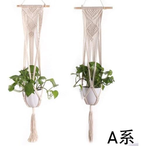 Hot Sale 100% Handmade Macrame Wall Hanging Unique Home Decor Flower Pot Hanger For Wall Decoration Kids Room Indian Ornament