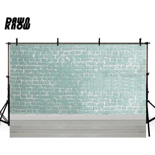DAWNKNOW Green Brick Wall Photography Background For Wedding Floor Photo Studio Customize Personal Backdrop For Photo Booth G464