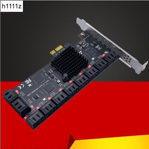 Chia Mining 20 Port SATA 6Gbps to PCI Express Controller Expansion Card PCIe to SATA III Converter PCIE Riser Adapter for PC NEW