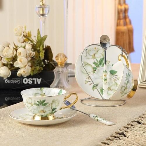 Ceramic Coffee Tea Set European luxury ceramic coffee cup set Afternoon Tea Pot Tray Set Home Kitchen Decoration gift