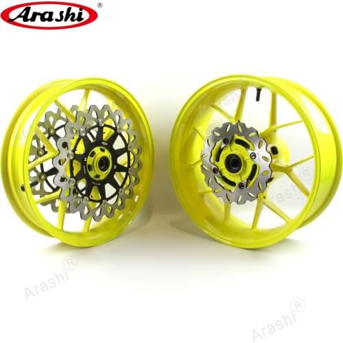 Arashi Front Rear Wheel Rims Disc Rotor Set For HONDA CBR1000RR 2004 2005 CBR 1000 RR Motorcycle Front Rear Brake Disc
