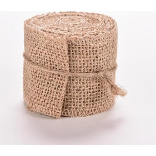 300x5cm Natural Vintage Jute Hessian Burlap Ribbon Rustic Weddings Belt Strap Floristry Event Wedding Party Decor Craft Supplies