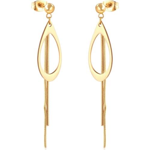 LUXUKISSKIDS korean style Jewellery 2020 Water Drop Stainless Steel Jewelry Earring Set For Women aretes de mujer Brincos