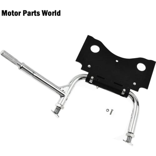 Motorcycle Chrome Adjustable Center Stand Support with Mounting Hardware For Harley Touring Street Glide Road King FLHR 09-18