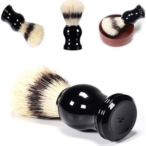 Male Badger Hair Mens Shaving Brush Salon Facial Beard Cleaning Appliance Shave Tool Razor Brush Men Beard Cleaning Tool