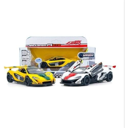 New 1/32 For MCLAREN P1 GTR 2014 Supercar CAIPO Diecast Model Car Toys Kids Boys girls Gifts Yellow/White Metal,Plastic,Rubber