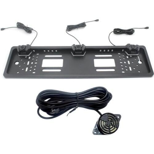 Parking Sensor Kit Car Frame Plate License EU Euro Auto License Plate Frame Car Parking Sensor Kit Parktronic Back Up Waterproof