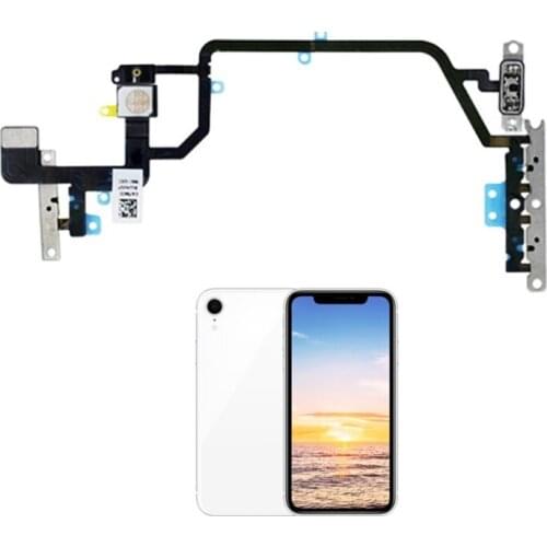 H9EA Easy to Install Power-on Volume Cable Fl-ex Cable Replacement for Phone X-R Cell Phones Accessories Metal Mobile Cable