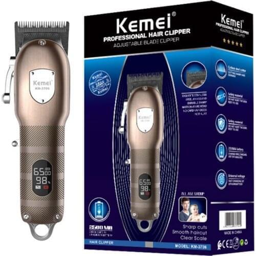 Professional powerful adjustable hair clipper men electric LED display hair trimmer finishing cutter hair cutting machine hairc