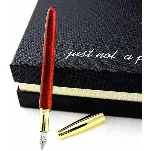 Luxury Fountain Pen Wood+Metal 1.0/0.5mm High Quality Retro Style Ink Fountain pens For Office School Writing Supplies Gift