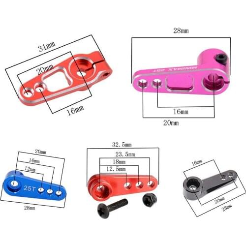 Aluminium Alloy Lightweight 25T Servo Arm Steering Half Servo Arm Horn for Mg996 futaba D4 RC Cars