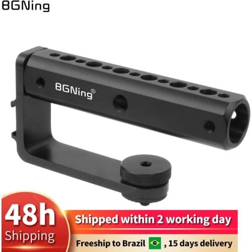 BGNing Aluminum Alloy Top Handle Grip with 1/4 3/8 Thread for DJI Ronin S for Zhiyun Crane 2 Stabilizer Gimbal for Action Camera